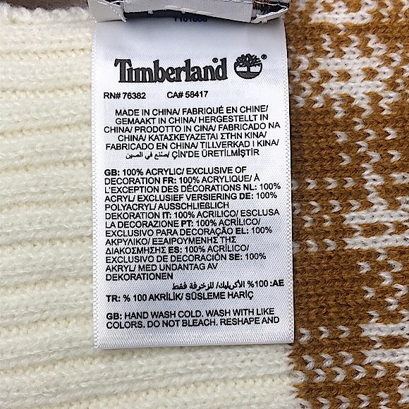 TIMBERLAND Plaid Flat Knit Scarf NWT - Picture 12 of 17